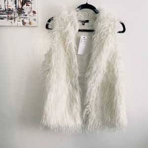 Ivory Hot and Delicious Faux Fur Vest Jacket